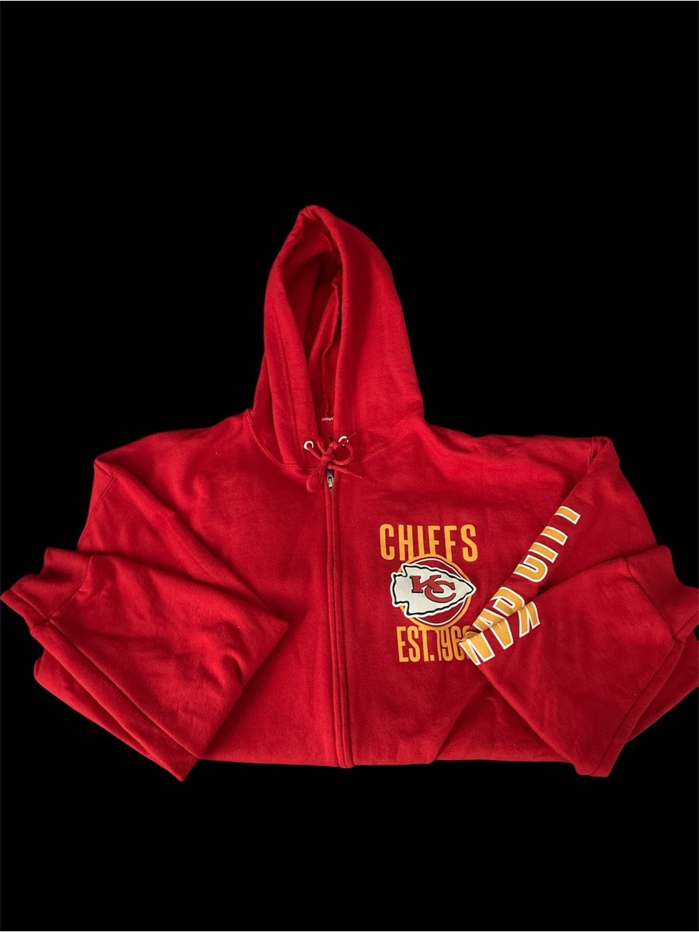 Kansas City Chiefs Red Zip-Up Hoodie
